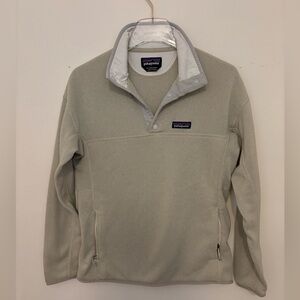 Patagonia Womens Better Sweater Quarter Snap Pullover Light Grey Medium